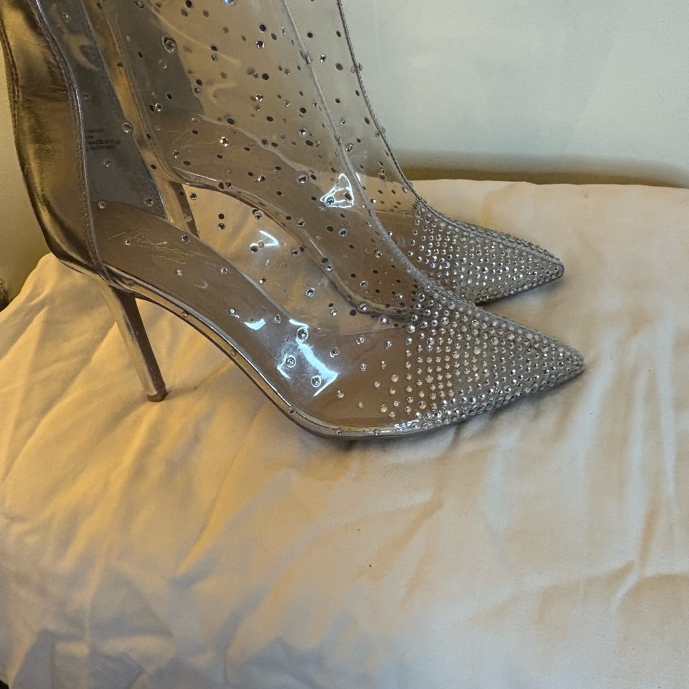 Elegant Silver Stiletto Heels